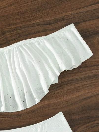 Heidi-Mode | Off-Shoulder Hohe Taille Badeanzug