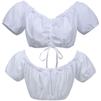 Oktoberfest Costume Pink Dirndl Dress with Lace Apron and Blouse