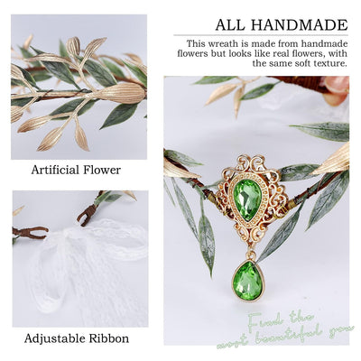 Fairy Leaf Rhinestone Princess Headpiece