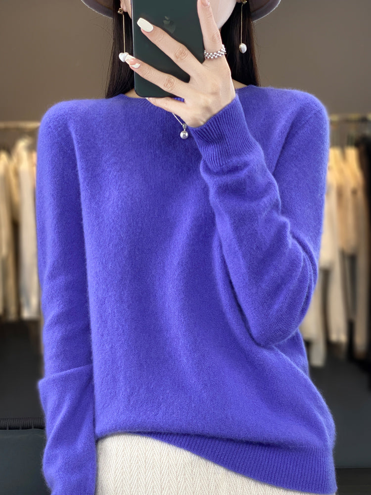 Heidi-Mode | Lässiger O-Ausschnitt Strickpullover