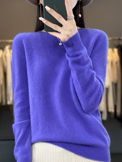 Heidi-Mode | Lässiger O-Ausschnitt Strickpullover