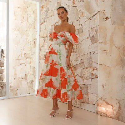 Heidi-Mode | Blumenmuster Maxikleid