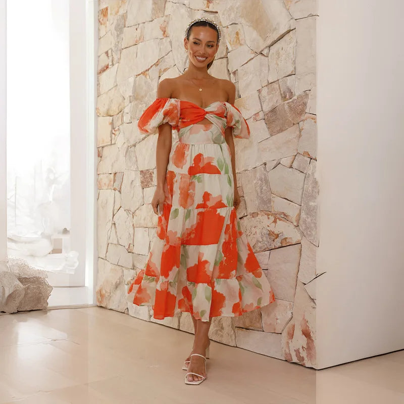 Heidi-Mode | Blumenmuster Maxikleid