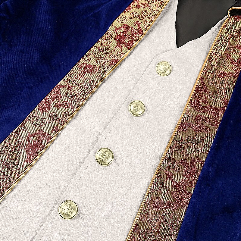 Men's Punk & Gothic Embroidered Tailcoat