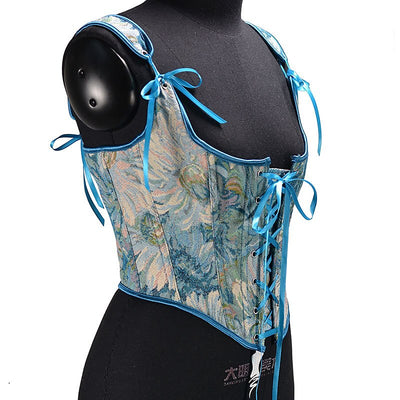 Renaissance Style Lace Design Corset Vest Bustier