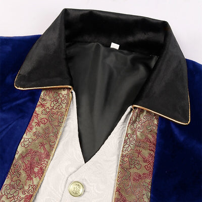 Men's Punk & Gothic Embroidered Tailcoat
