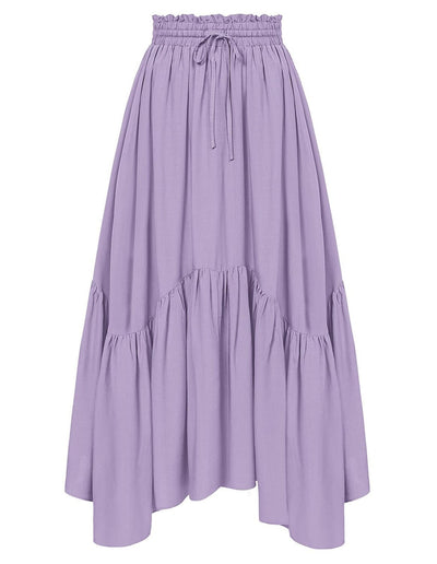 Renaissance High Waist Maxi Skirts with Pockets