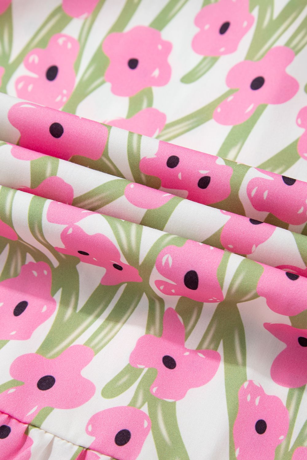 Floral Print Square Neck Ruffled Cap Sleeve Maxi Dress