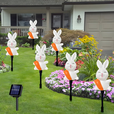 HoppyShine Light – 6er-Set Solarbetriebene Osterhasen-Lichter