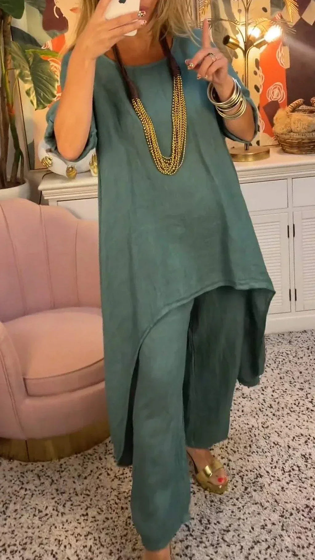 Maryla – Zweiteiliges Set Aus Baumwolle Mit Langen Ärmeln