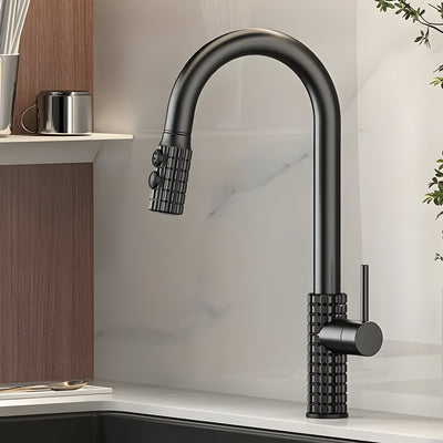 QuintaFlow - Hoher Bogen Metall Küchenarmatur