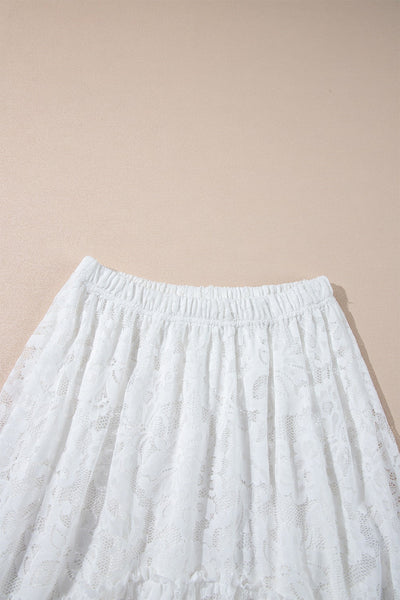 Lace High-Low Skirt