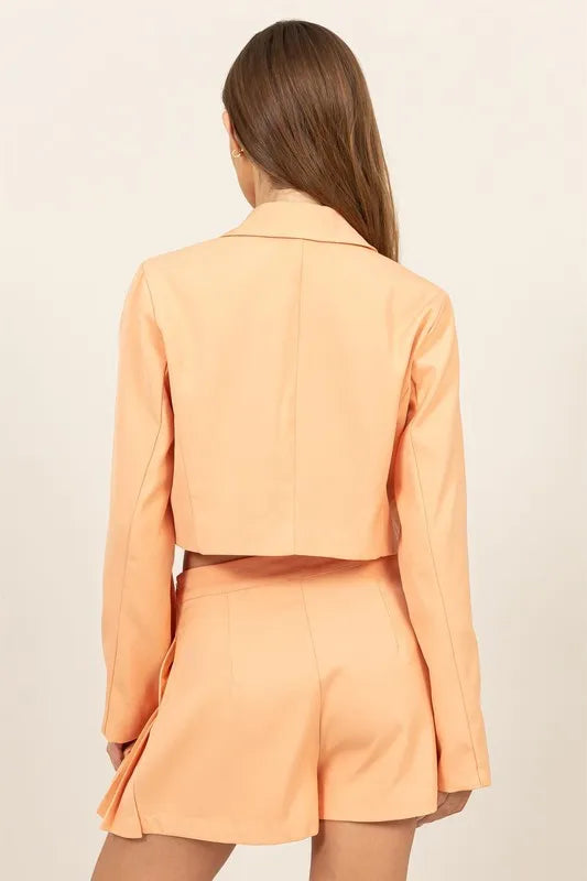 HYFVE Cropped Button-Down Blazer