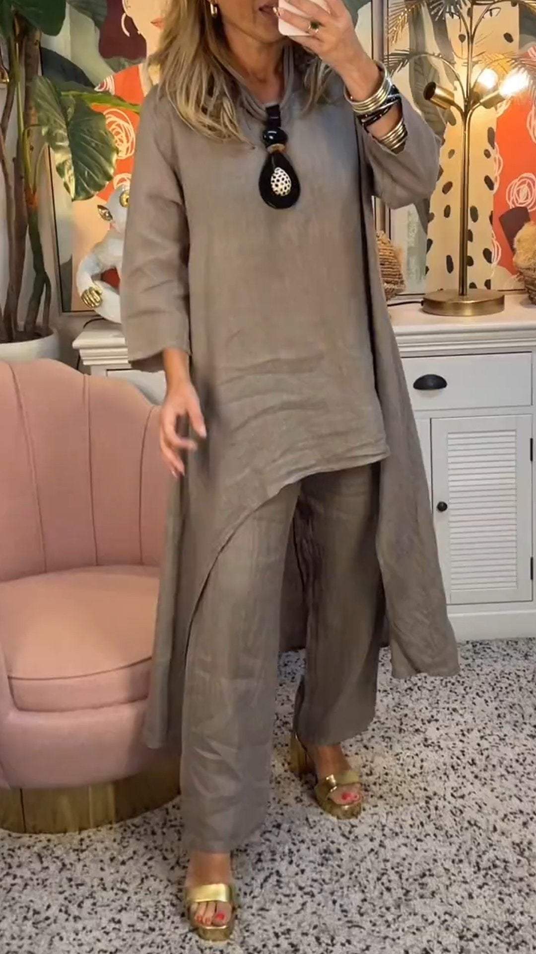 Maryla – Zweiteiliges Set Aus Baumwolle Mit Langen Ärmeln