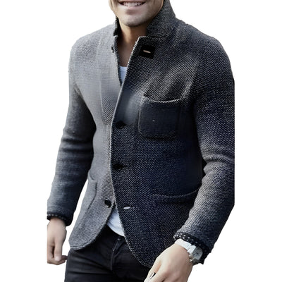 Herren Stehkragen Einreihiger Blazer