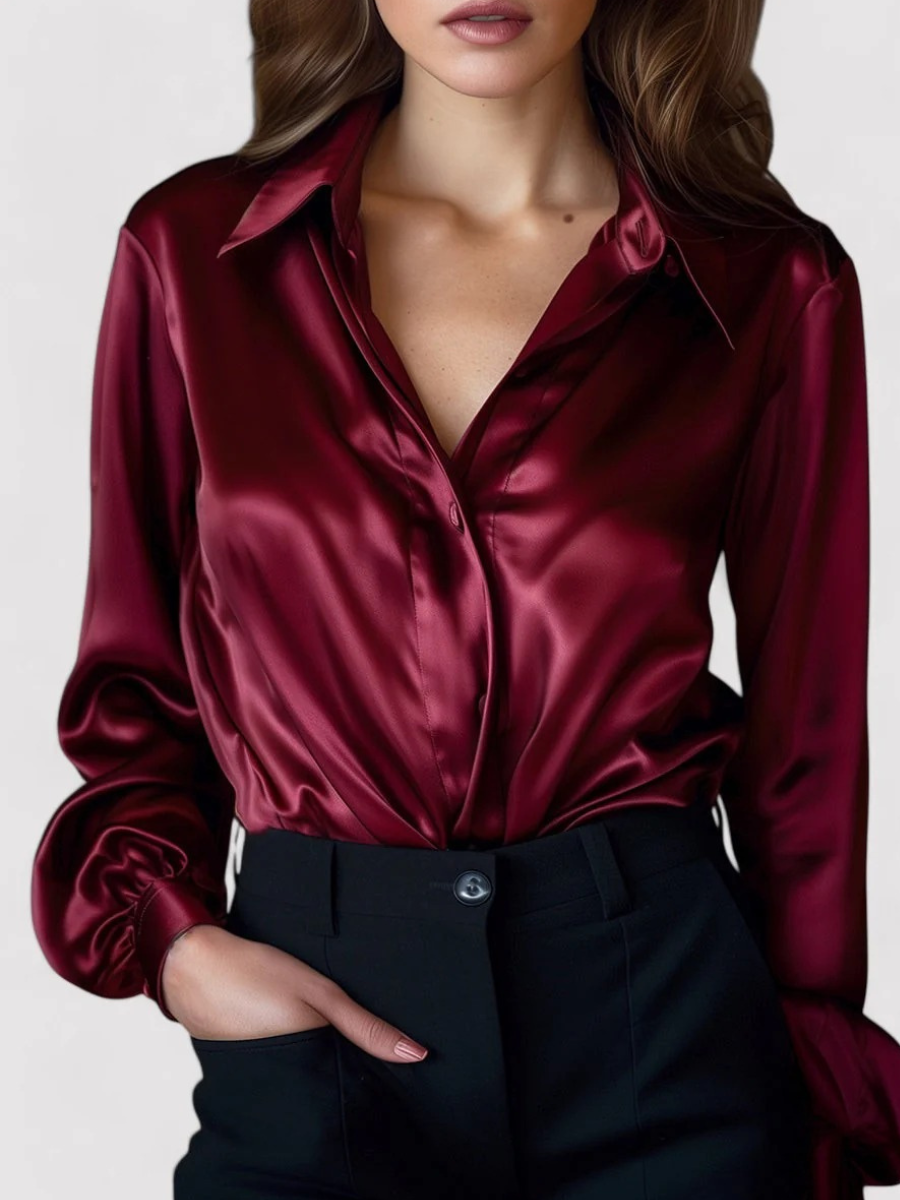 Edles formelles Damenhemd | Langarm