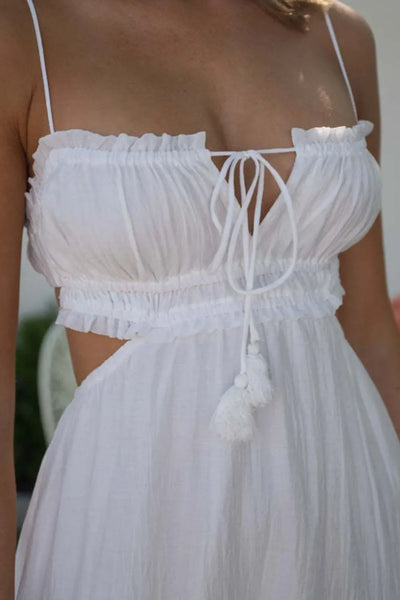 Cutout Square Neck Midi Cami Dress