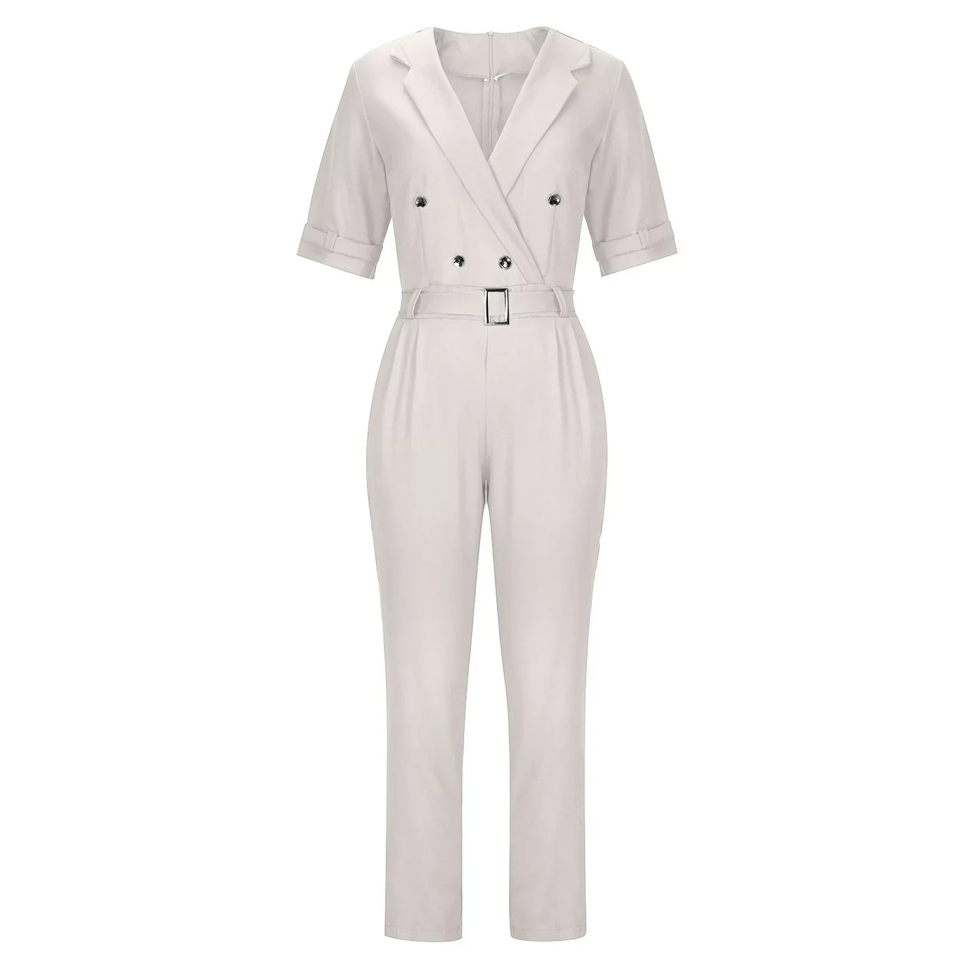 Sibylle -  Elegant Jumpsuit Damen  mit Doppelbrust Wrap Design