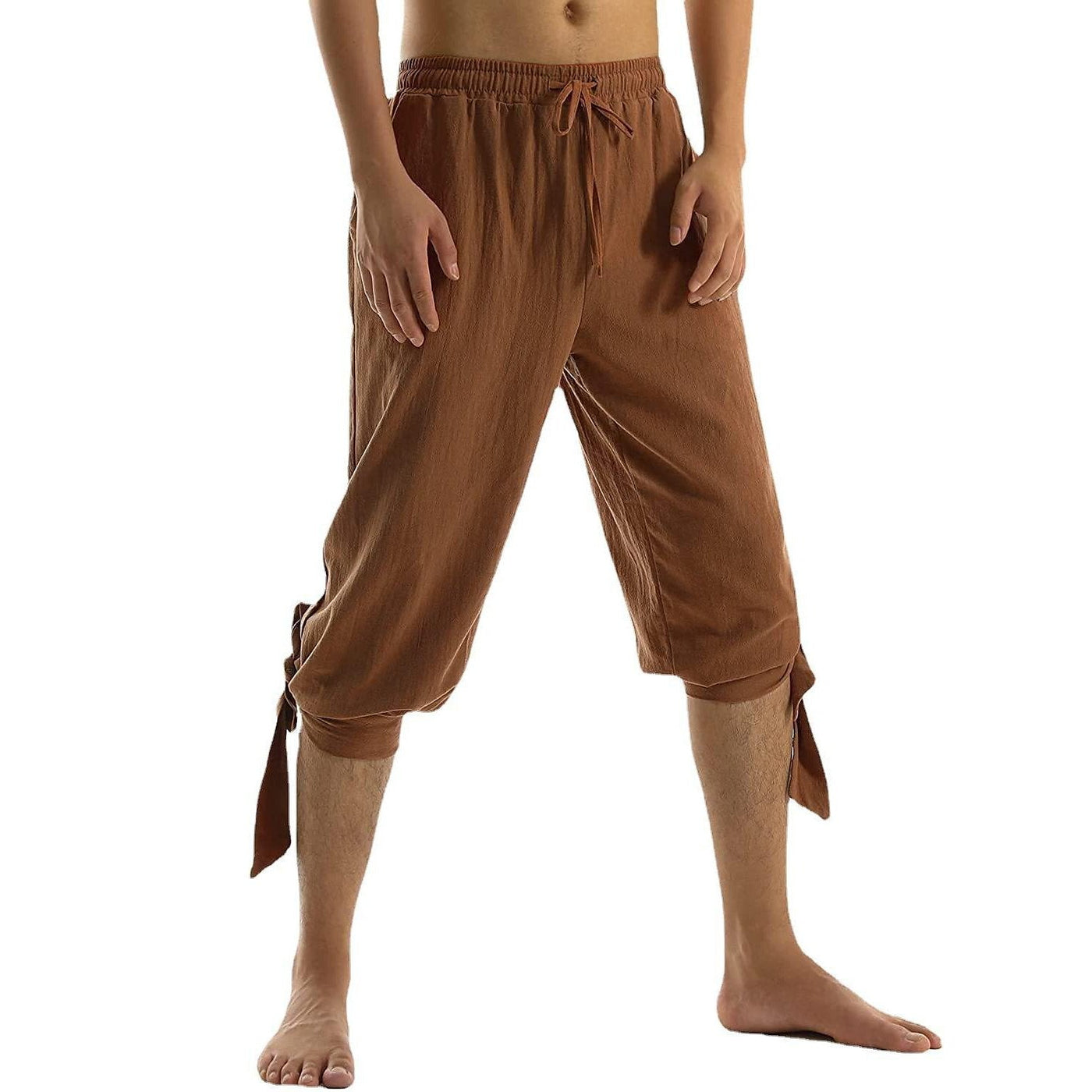 Retro Style Three Quarter Design Pirate Pants