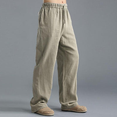 Classic Medieval Straight Leg Cotton Linen Trouser