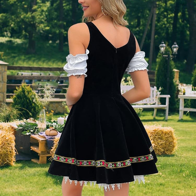 Oktoberfest Beer Costume Dress Dirndl Apron Set