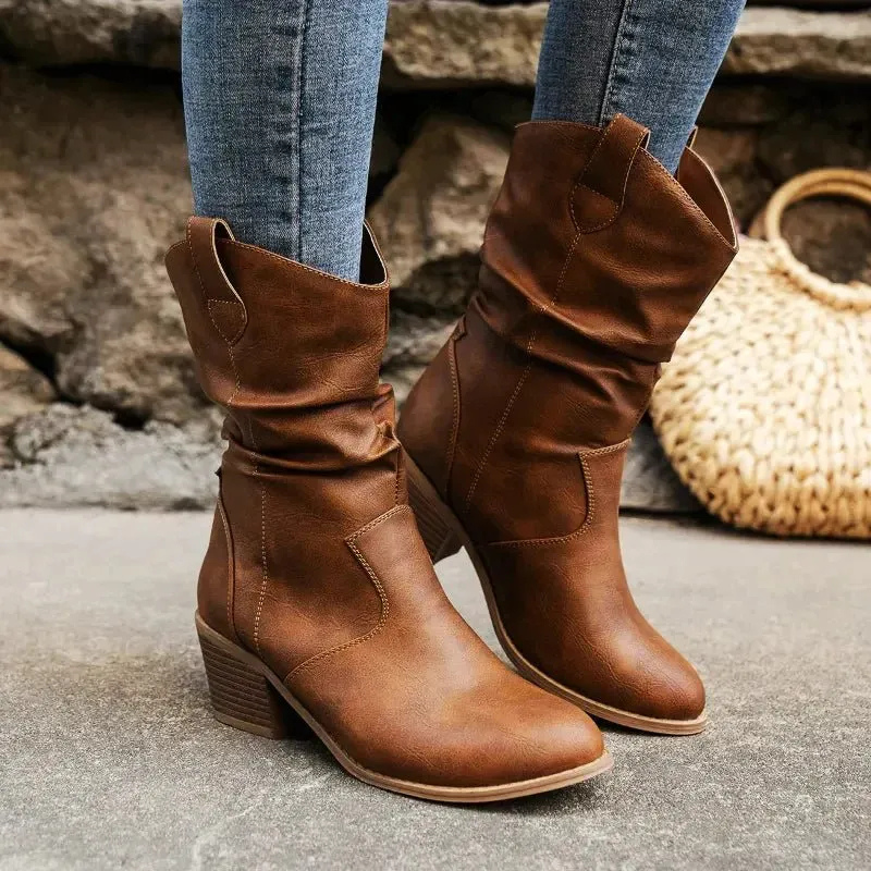 Elegante Damenstiefeletten | Cowboy