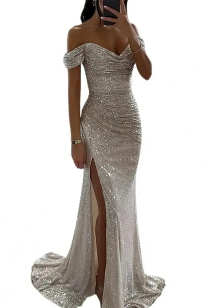 Elegantes Glitzer-Abendkleid für Damen | Maxi