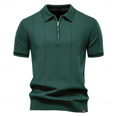 Elegantes Herren-Poloshirt mit Reißverschluss | Kurzarm