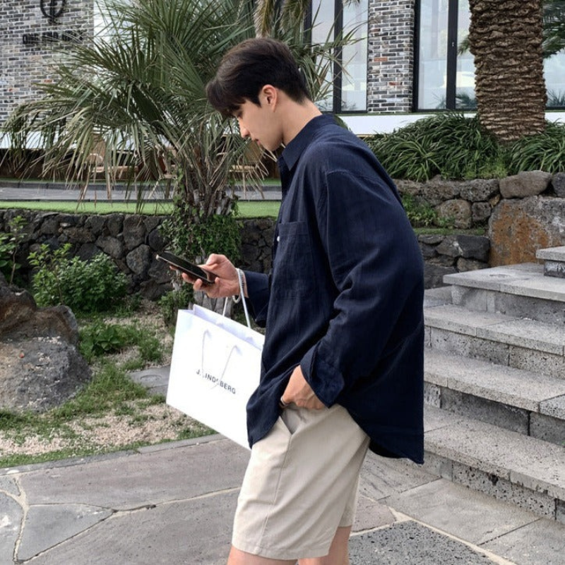 Elegantes Herrenhemd im Vintage-Look | Langarm