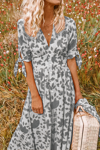 Elegantes luftiges langes Damenkleid | Midi