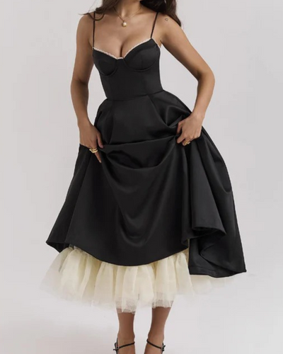 Elegantes Partykleid mit Volumen | Midi