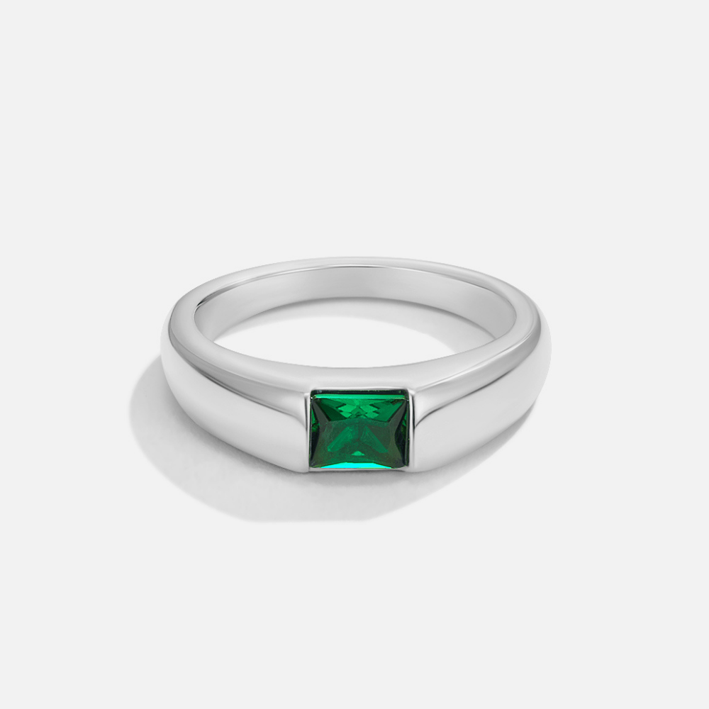 Ember Silber & Smaragd Ring