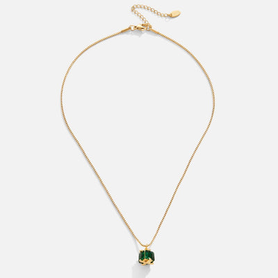 Smaragd Würfel Halskette