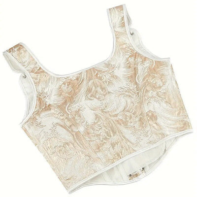 Victorian Style Jacquard Lace-up U-Back Corset
