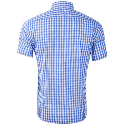 Men's Oktoberfest Bavarian Plaid Short Sleeve Shirt