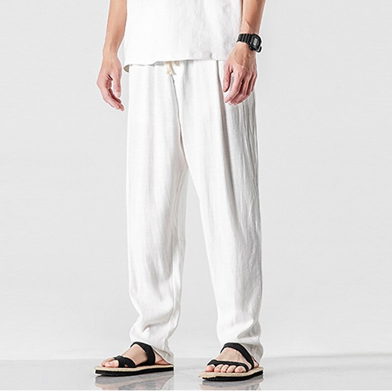 Viking Era Drawstring Design Linen Pants