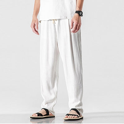 Viking Era Drawstring Design Linen Pants