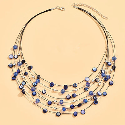 Mabelline – Elegante Halskette im Bohemian-Stil mit Mehrreihigen Perlen