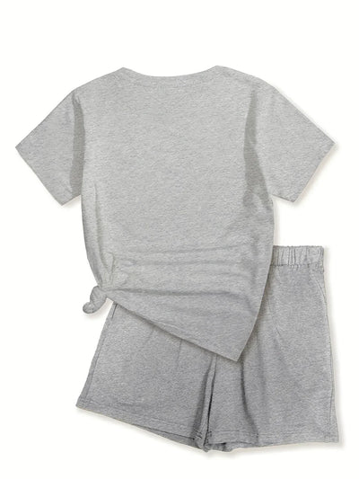 Lyra – Lässiges Zweiteiliges Set Mit Grafik Drucken