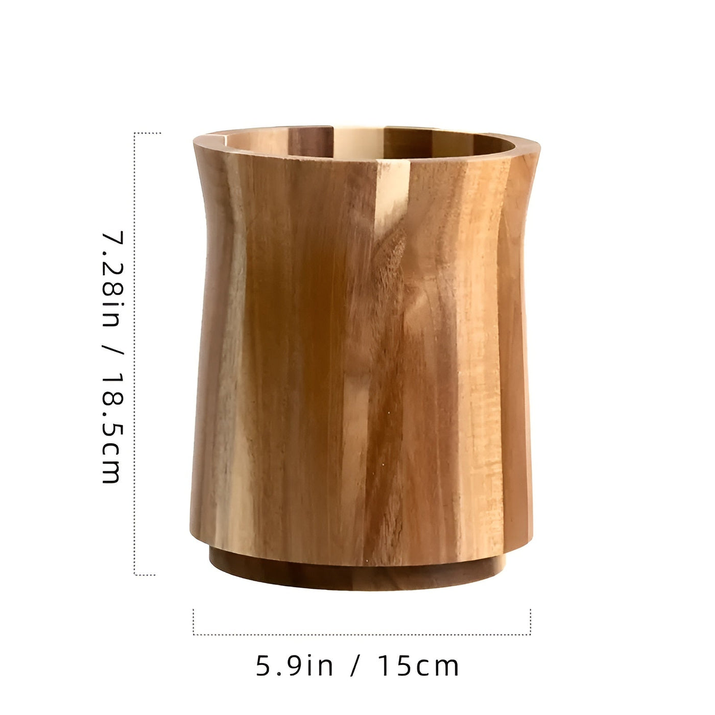 Utensilienhalter aus Akazienholz – Drehbar und Robust | Küchenorganizer im Rustikalen Design