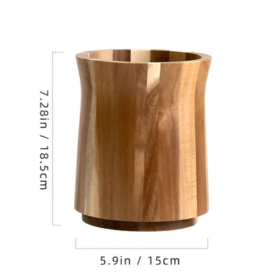 Utensilienhalter aus Akazienholz – Drehbar und Robust | Küchenorganizer im Rustikalen Design