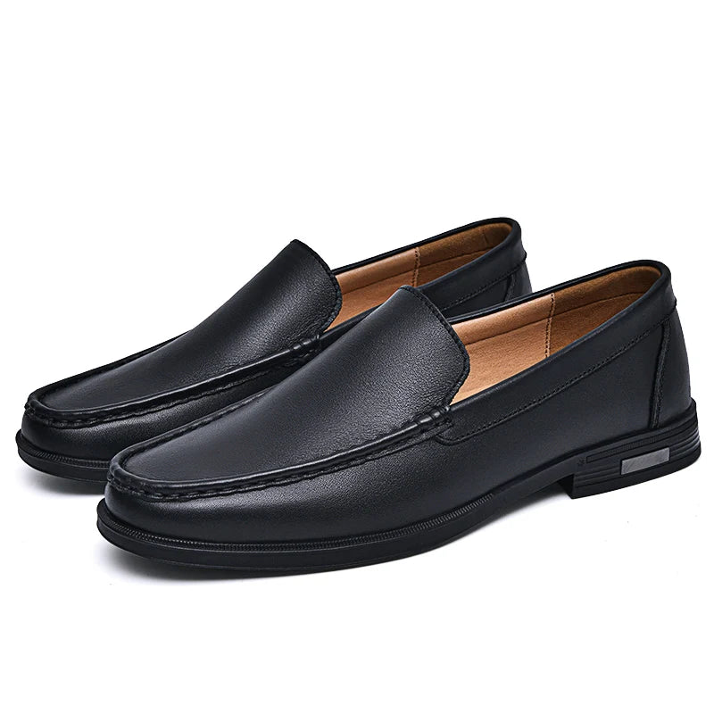 Elegante echte leder-loafers für Damen
