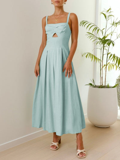 Devine Cutout Square Neck Cami Dress