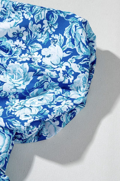 Floral Puff Sleeve Babydoll Mini Dress