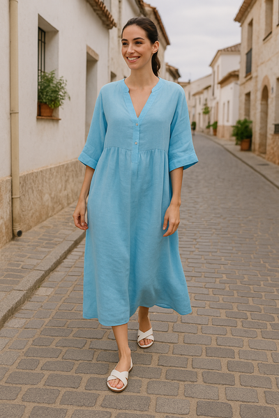 Natali - Maxikleid aus Leinen