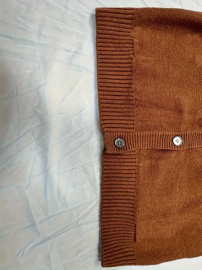 ELEGANTER BRAUNER KABELSTRICK-CARDIGAN | STILVOLL, KOMFORTABEL, VIELSEITIG