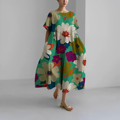 AMELIA | WUNDERSCHÖNES GEBLÜMTES FRAUENKLEID