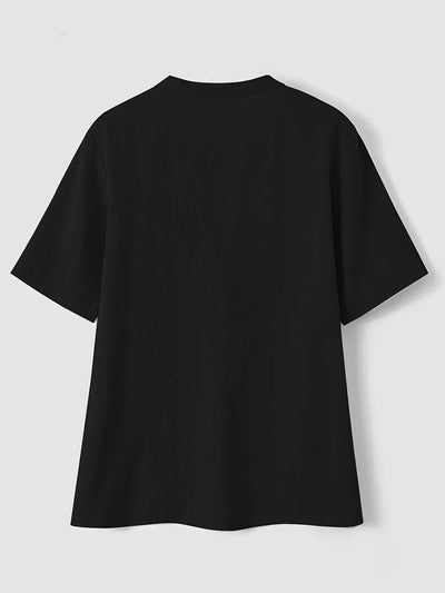 Nerida – Modische Bluse Mit V-Ausschnitt Und Kurzen Ärmeln