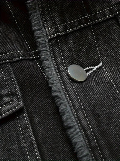 Geoffroy – Vintage Jeans Jacke Mit Fleece Futter