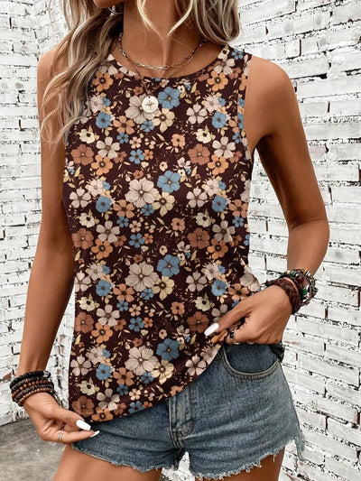 Lilou – Lässiges Sommer Top Mit Blumen Drucken
